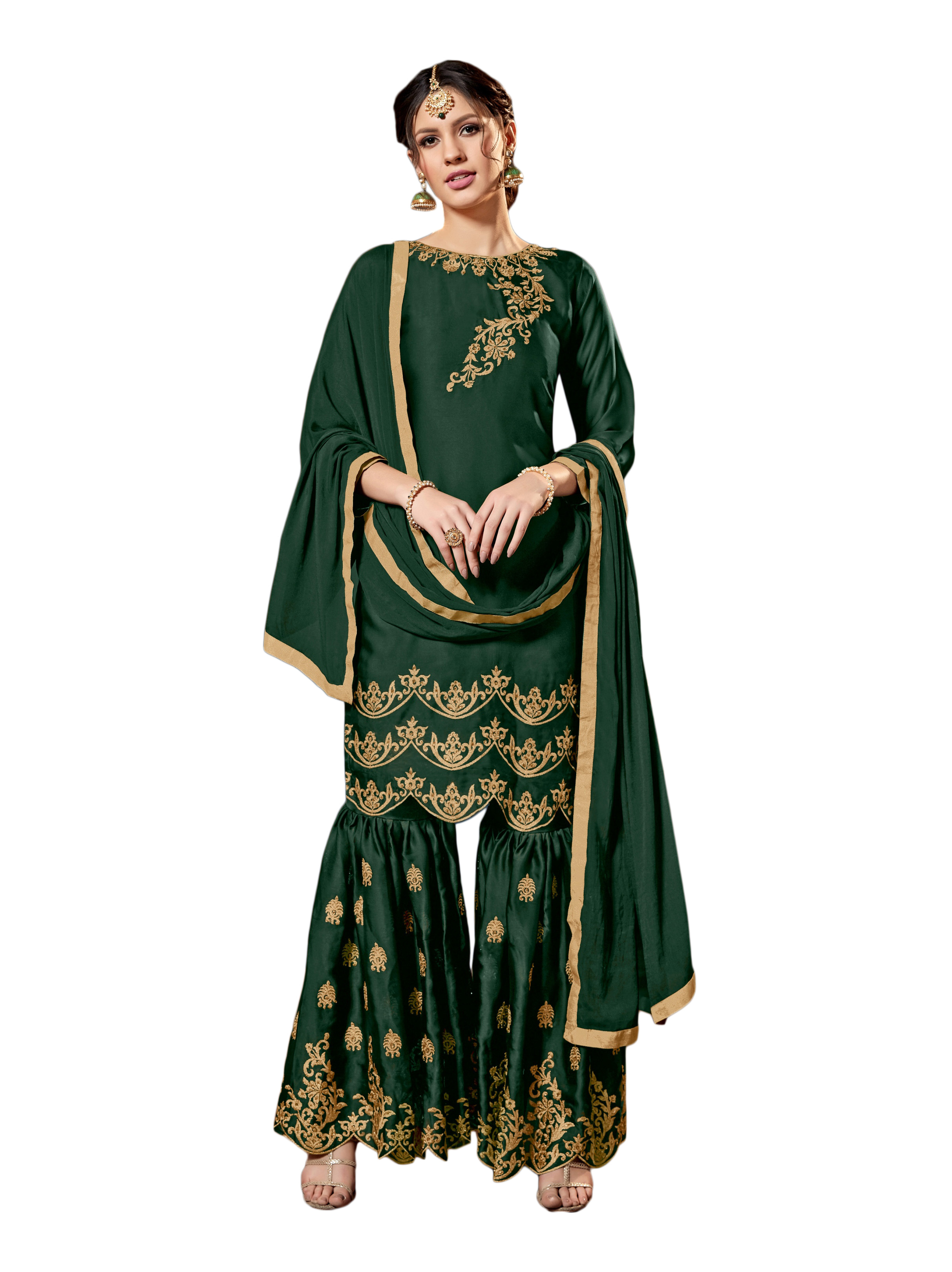Upcoming Festive And Wedding Season With This Heavy Designer Sharara Suit