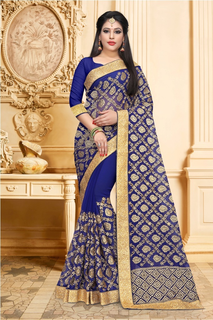 Adorn The Pretty Angelic Look Wearing This Designer Saree