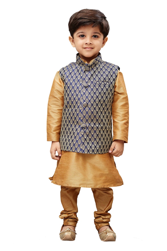 Get Your Cute Little Kids This Amazing Pair Of Kurta Pyjama With ModiNehru Style Jacket For The Upcoming Festive