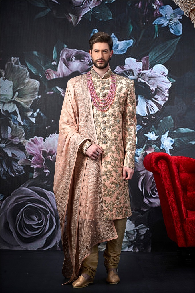 Designer heavy worked royal sherwani with new ideas
