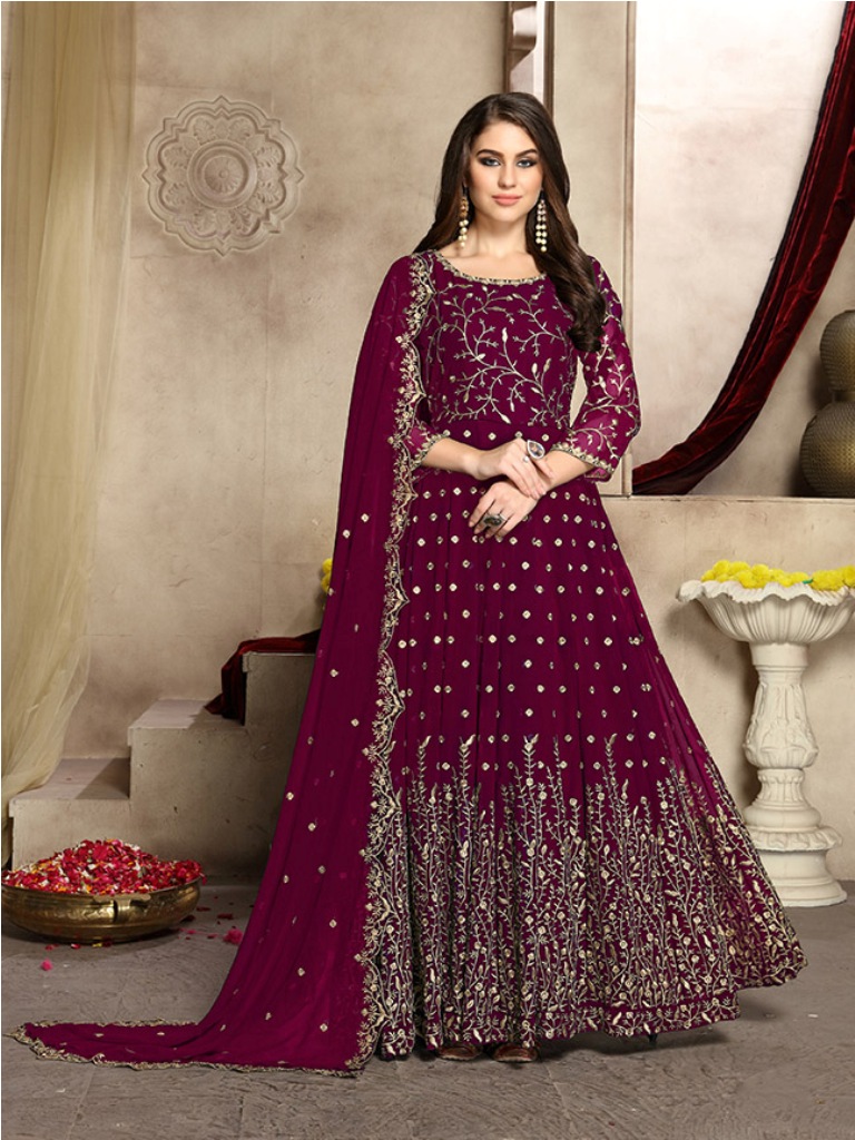 This Festive And Wedding Season Wearing This Heavy Designer Floor Length Suit