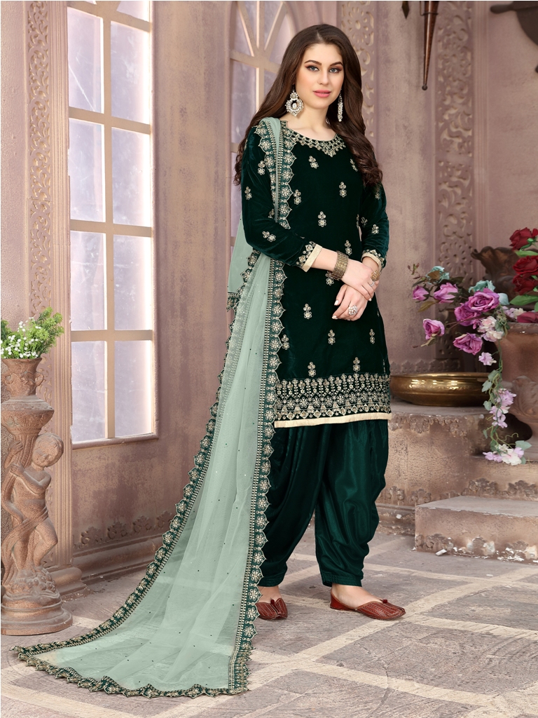 Get Ready For The Upcoming Festive And Wedding Season With This Designer Patiala Suit
