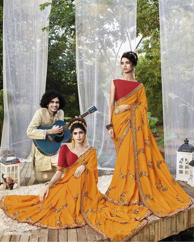 Celebrate This Festive And Wedding Season Wearing This Heavy Designer Saree