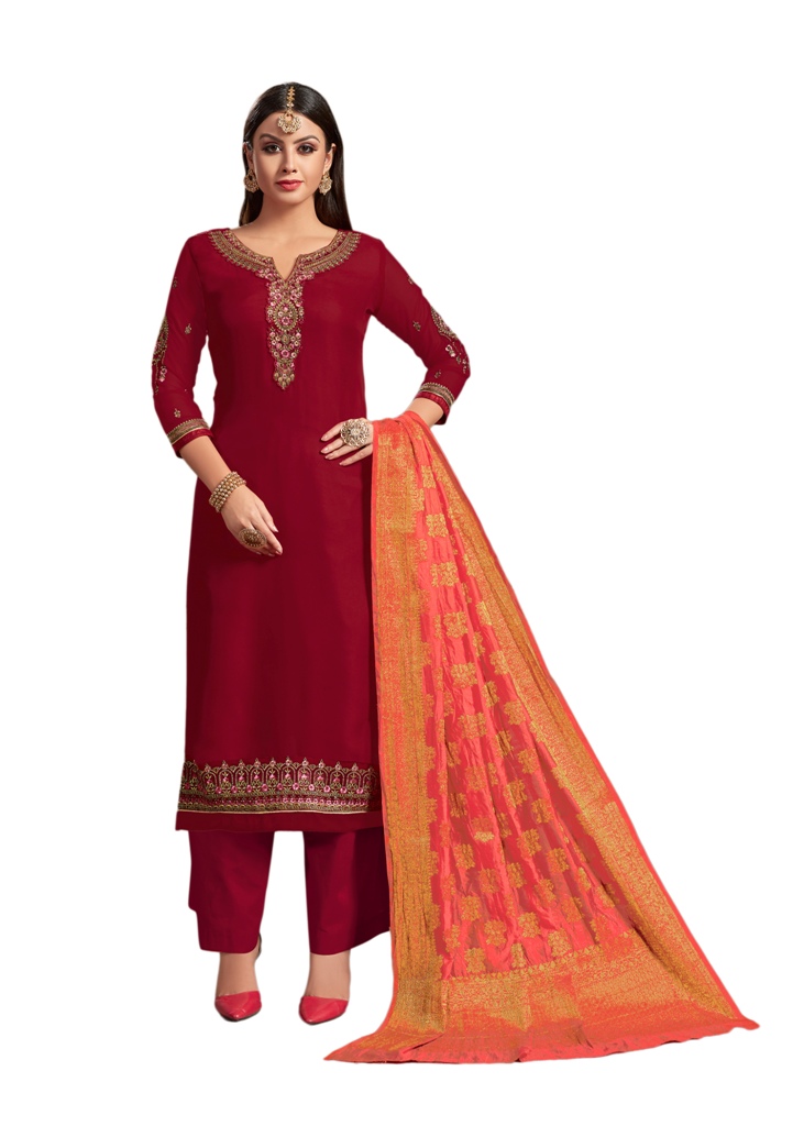 Adorn The Pretty Angelic Look Wearing This Designer Straight Suit