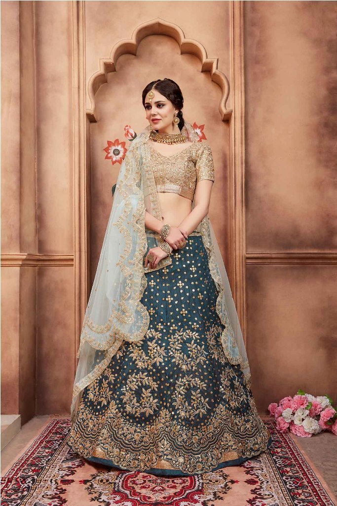 Go With The Lovely Shades With This Heavy Designer Lehenga Choli