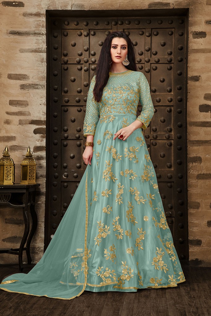 Add This Very Pretty Rich And Elegant Looking Designer Floor Length Suit
