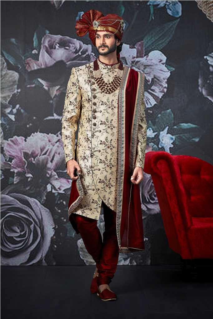 Designer embroid wedding and party wear indo western