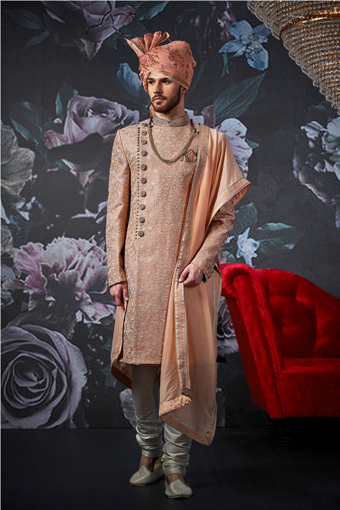 Designer embroid wedding and party wear indo western