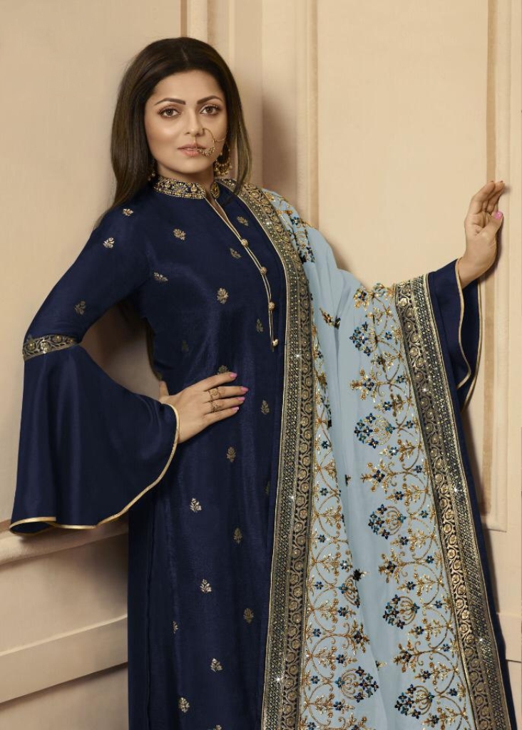 Get Ready For The Upcoming Festive And Wedding Season With This Very Beautiful Designer Straight Suit