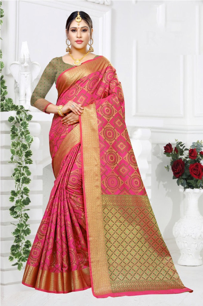 Pure Traditional Shade Is Here With This Designer Saree
